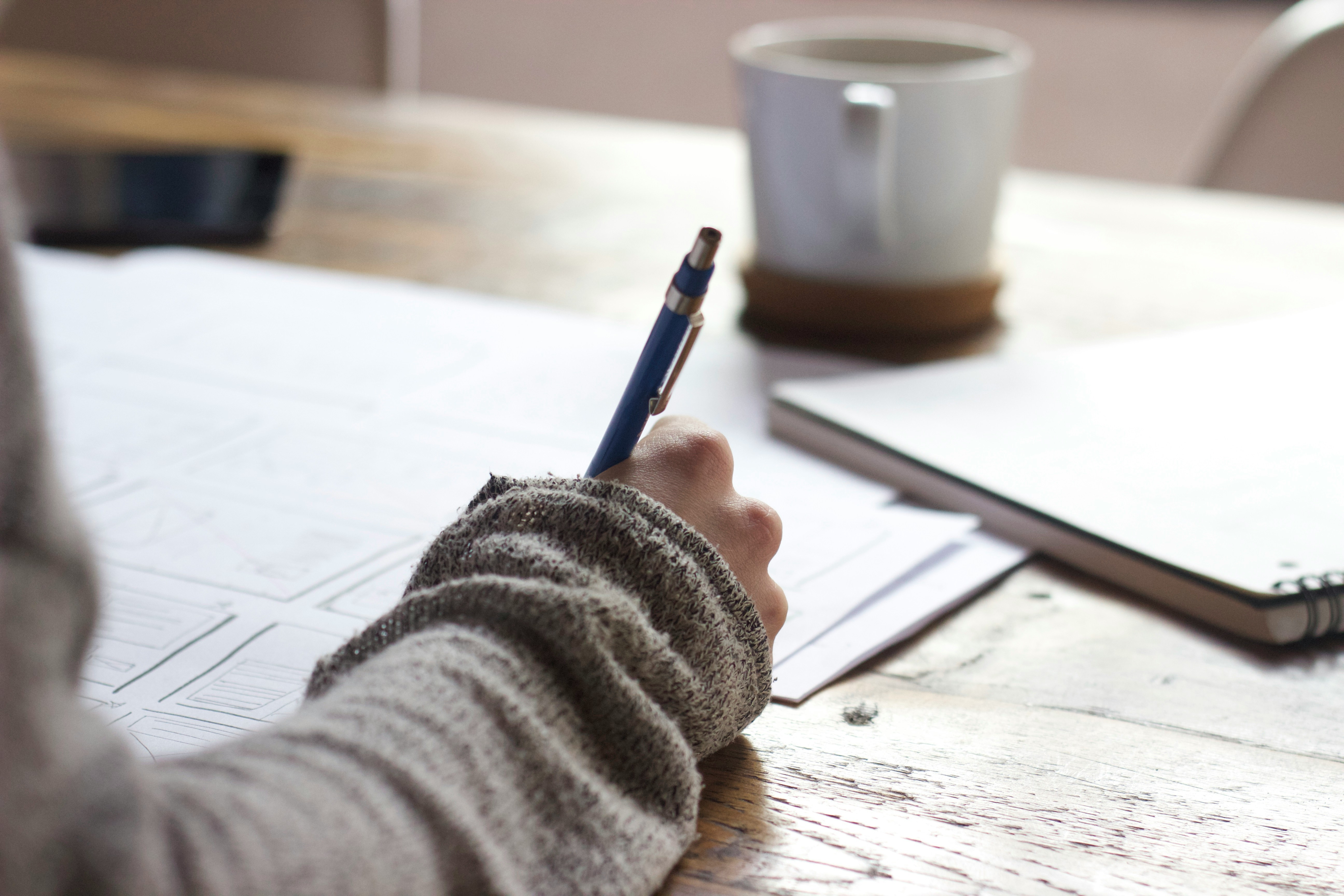 Expert bookkeeper with a client
